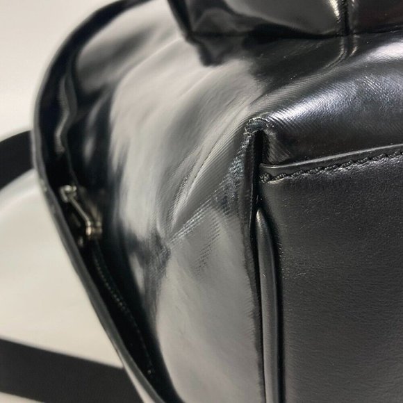 BURBERRY ML JETT Horseferry Backpack Coating canvas Black/White - Picture 13 of 15